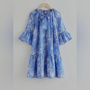& other stories blue floral dress